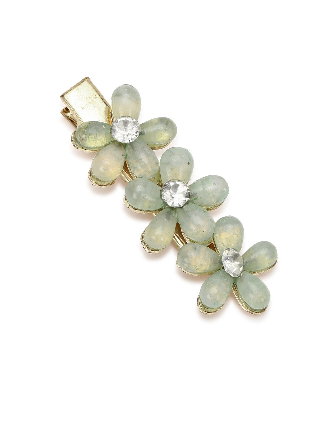 

FOREVER 21 Women Gold-Toned Embellished Alligator Hair Clip