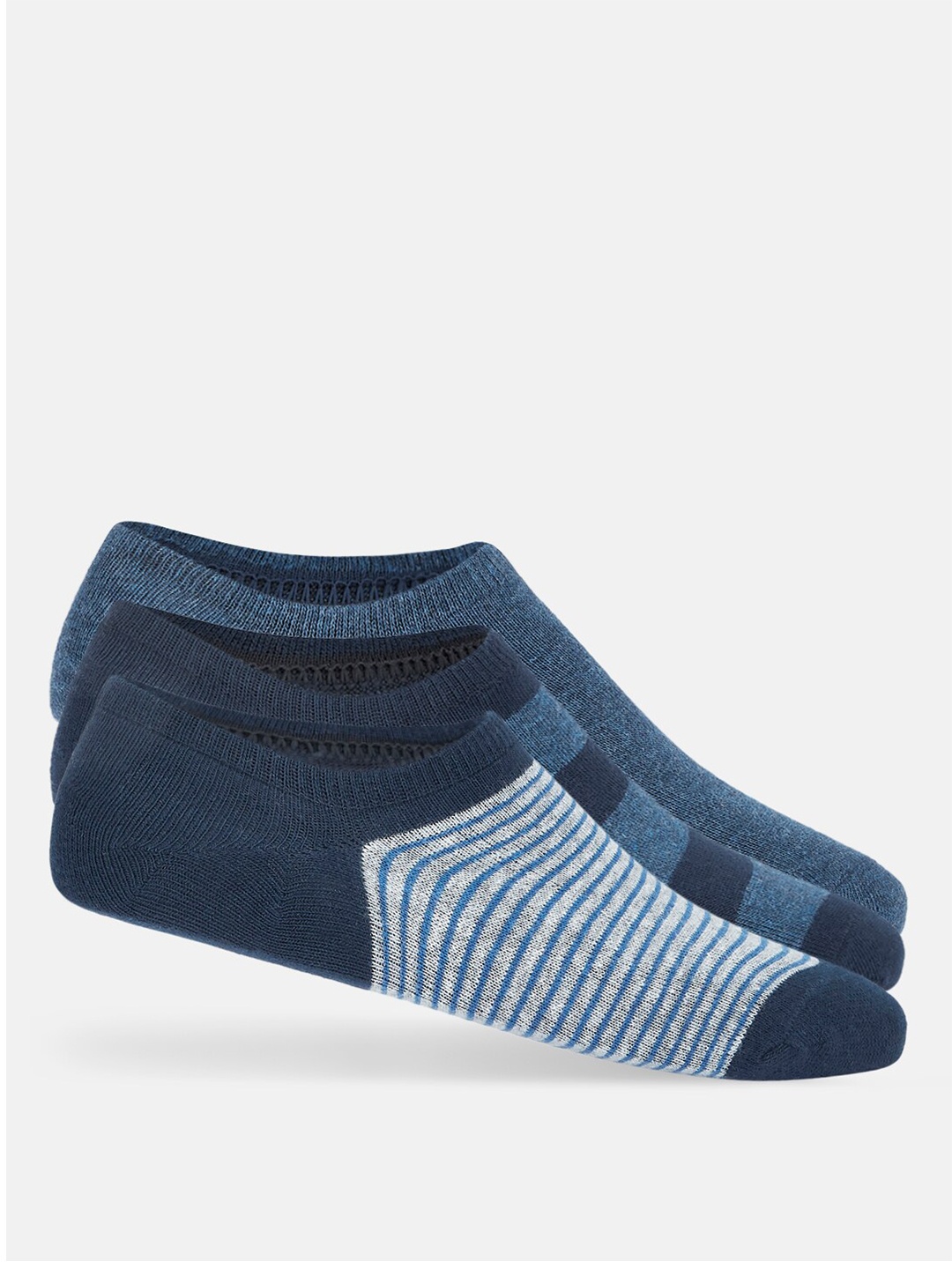 

Ajile by Pantaloons Men Pack of 3 Blue Shoe-Liner Socks