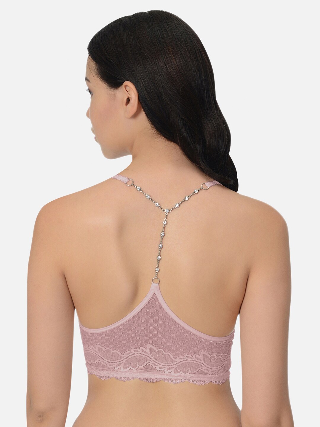 

mod & shy Pink Floral Bralette Bra Lightly Padded
