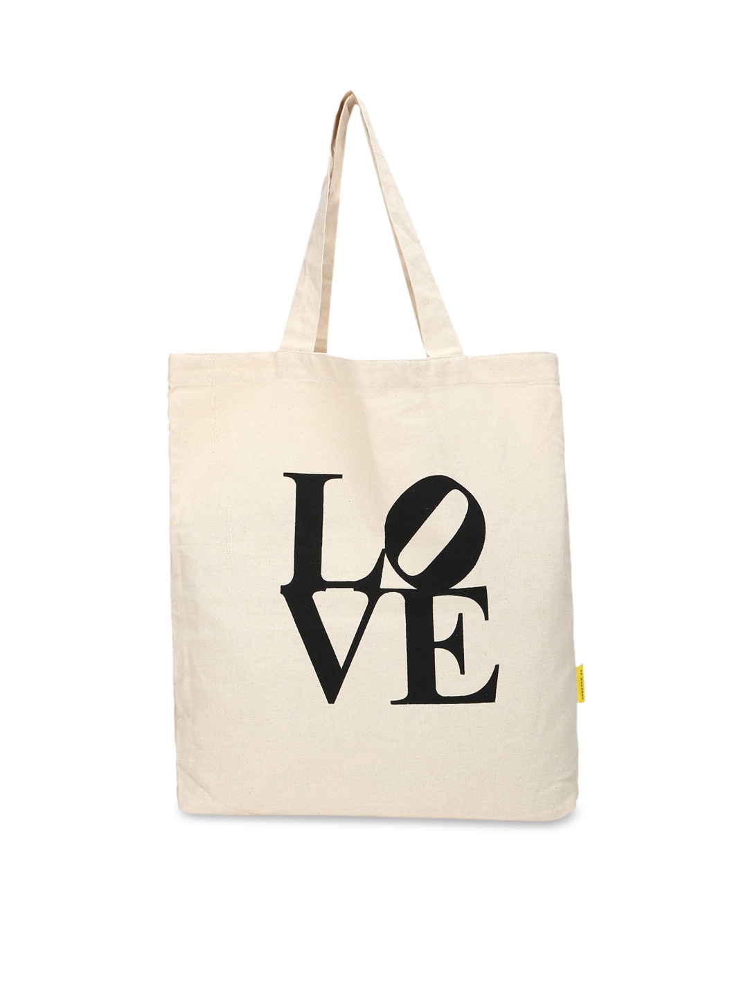 

FOREVER 21 Beige Printed Shopper Pure Cotton Tote Bag