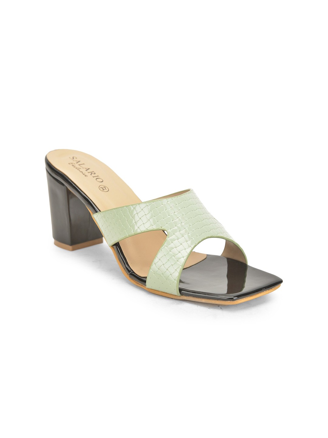 

SALARIO Green Block Heels