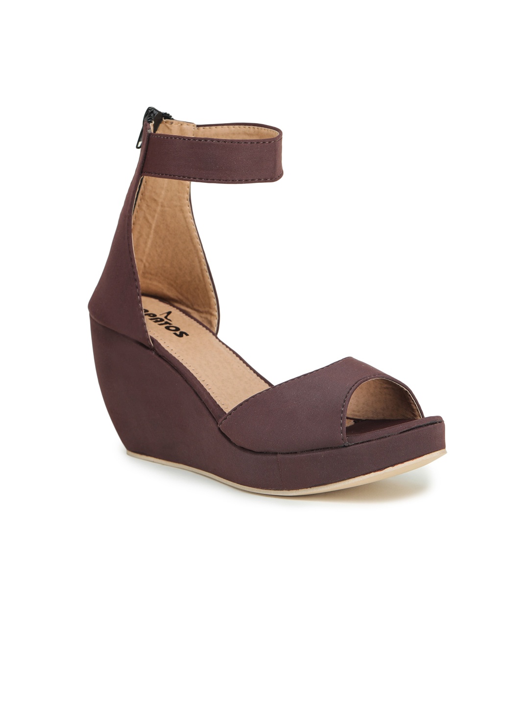 

SAPATOS Brown Peep Toes Wedges