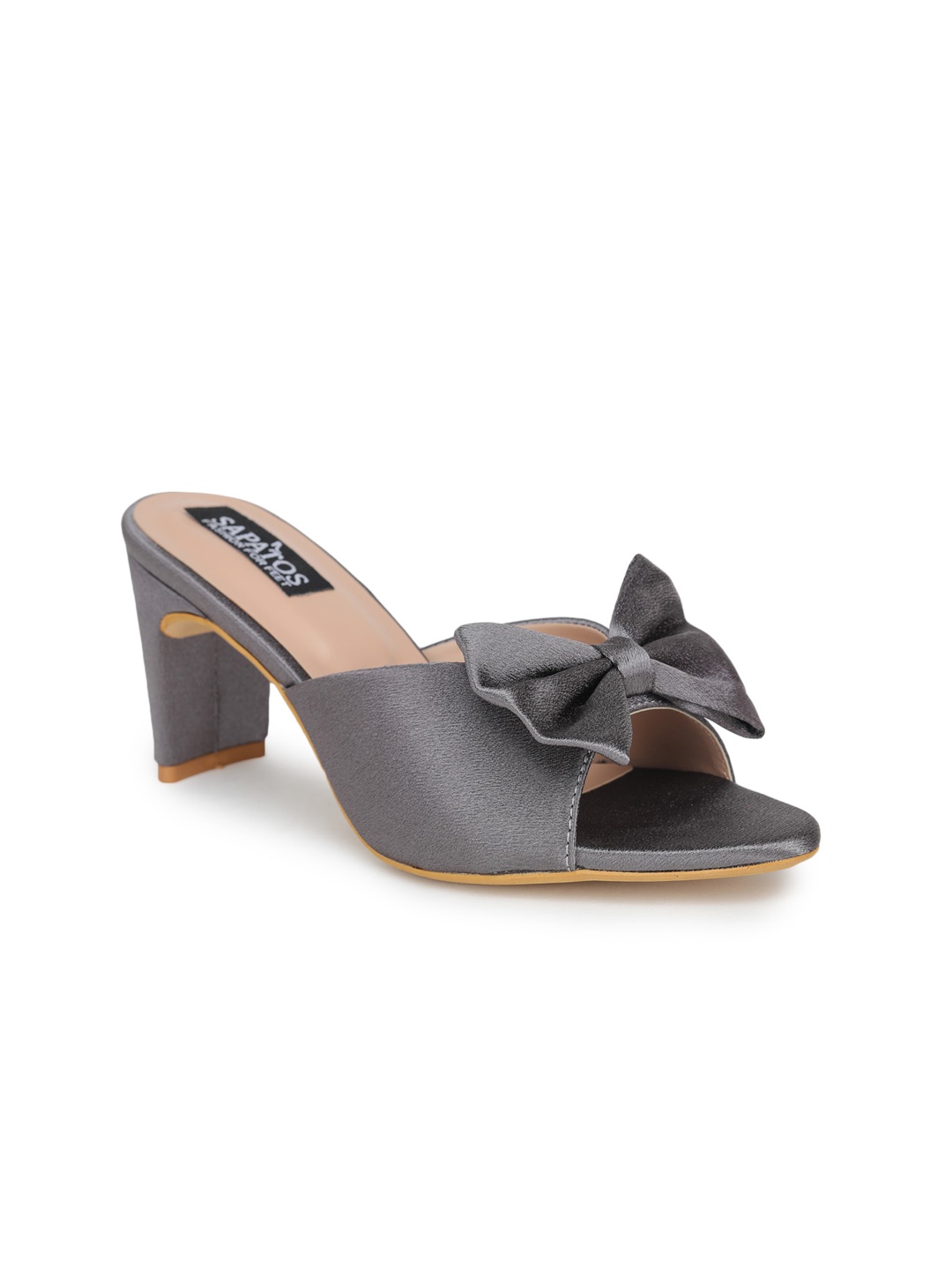 

SAPATOS Grey & Beige Block Sandals with Bows