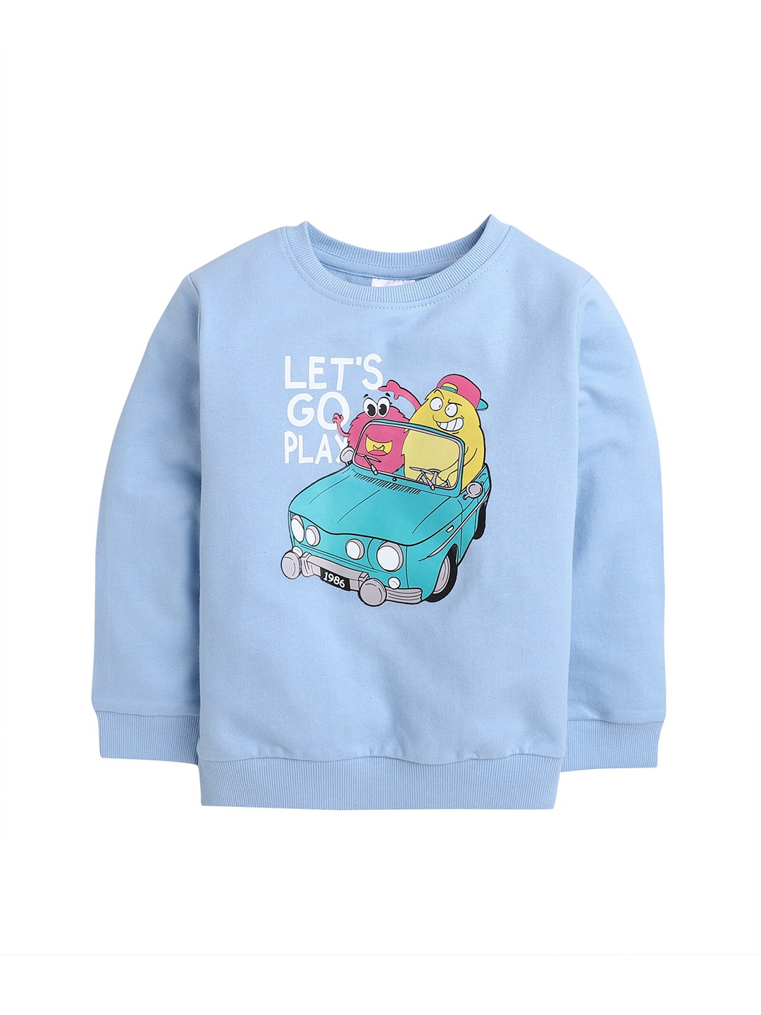 

BUMZEE Boys Blue Printed Sweatshirt