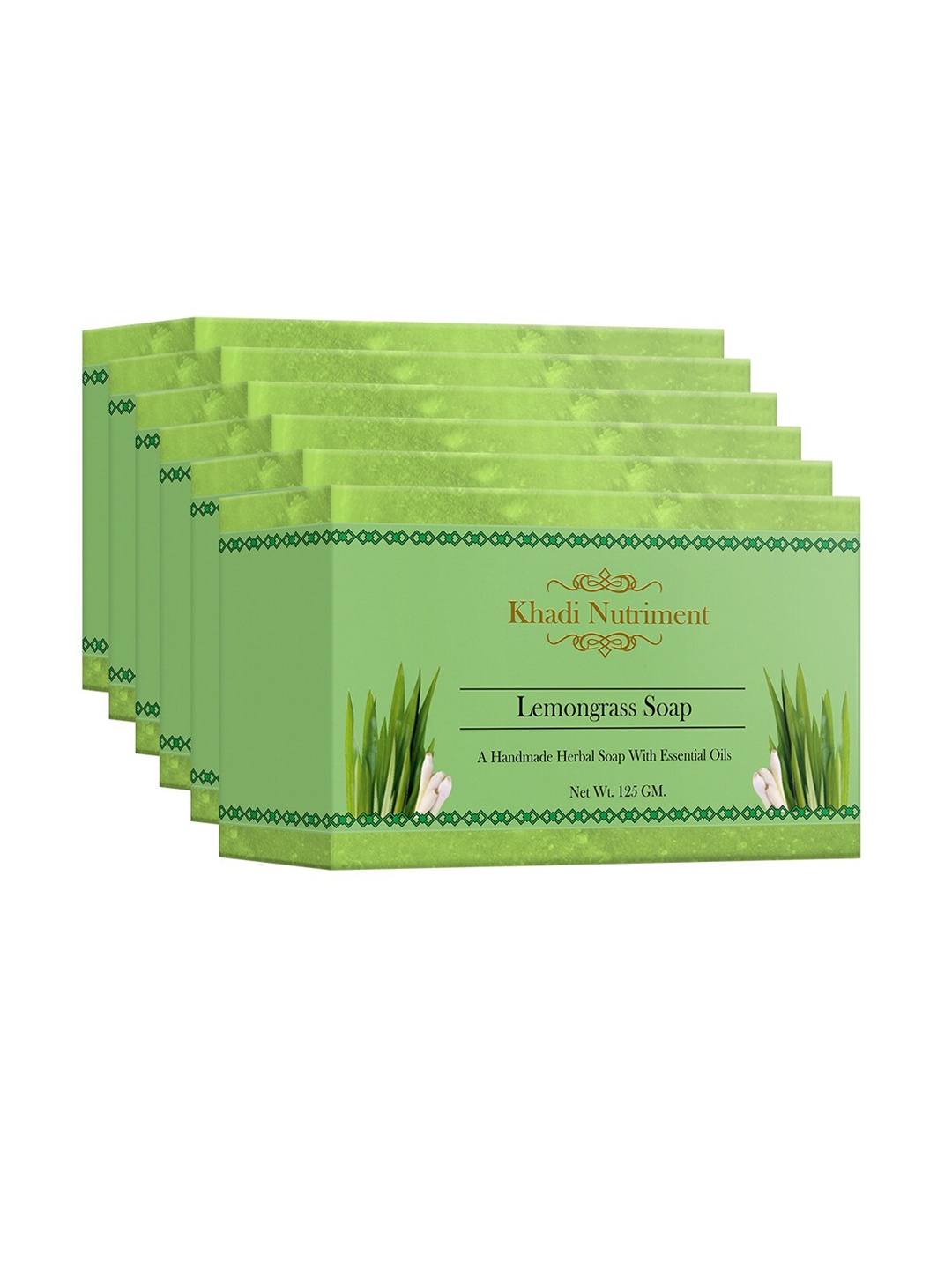 

Nutriment Set of 6 Green Lemongrass Soap 125 g
