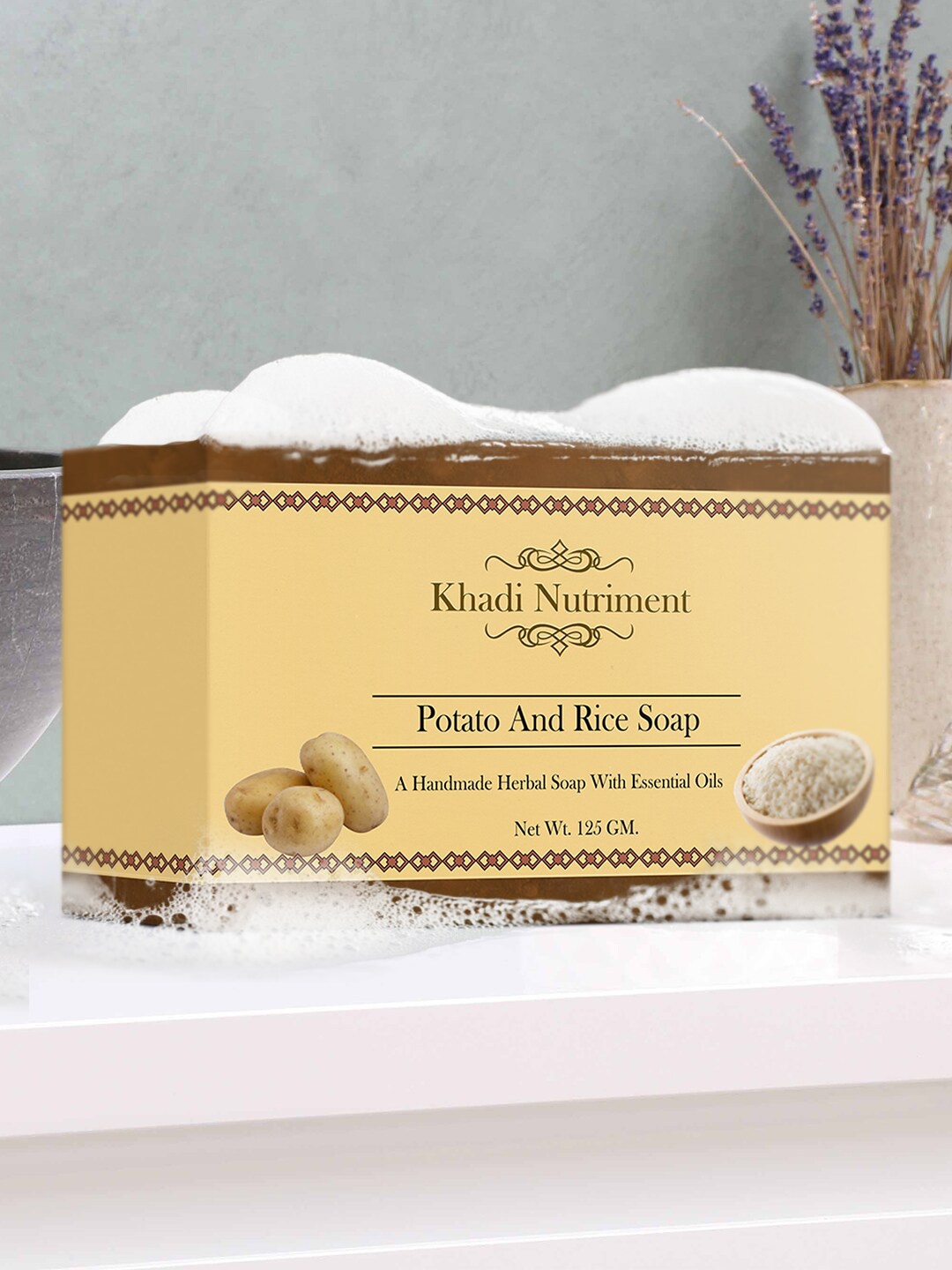 

Nutriment Khadi Pack of 6 Nutriment Potato and Rice Soap - 125 g Each, Brown