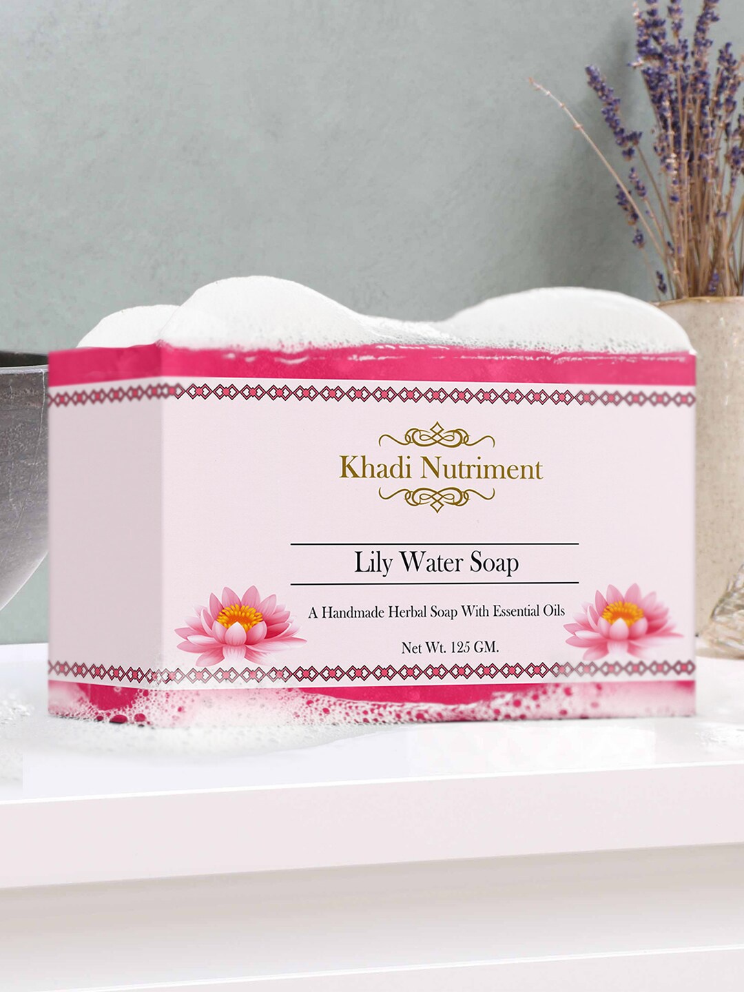 

Nutriment Pack of 6 Khadi Nutriment Lily Water Soap - 125 g Each, Pink