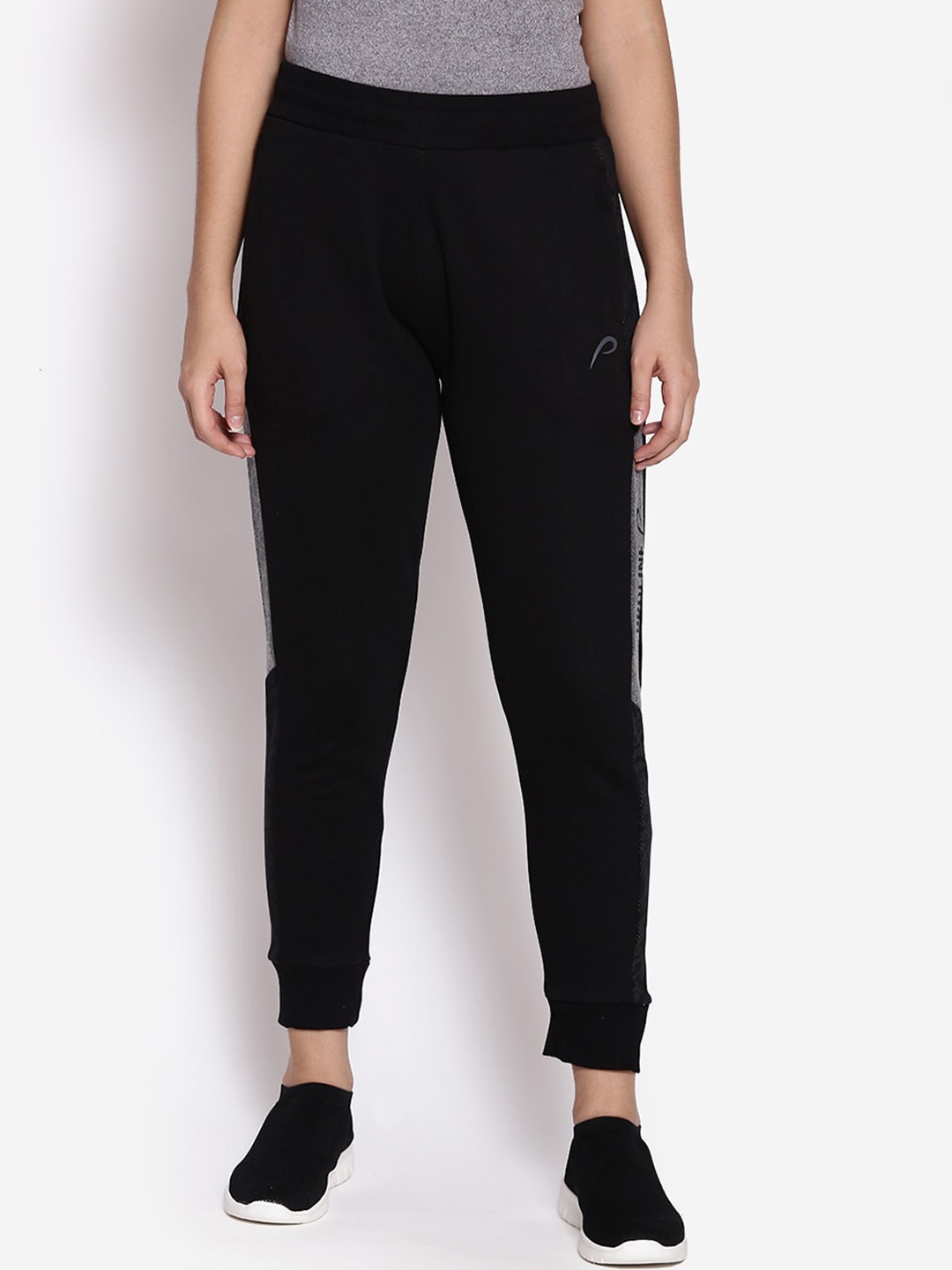 

Proline Women Black & Grey Printed Track Pants