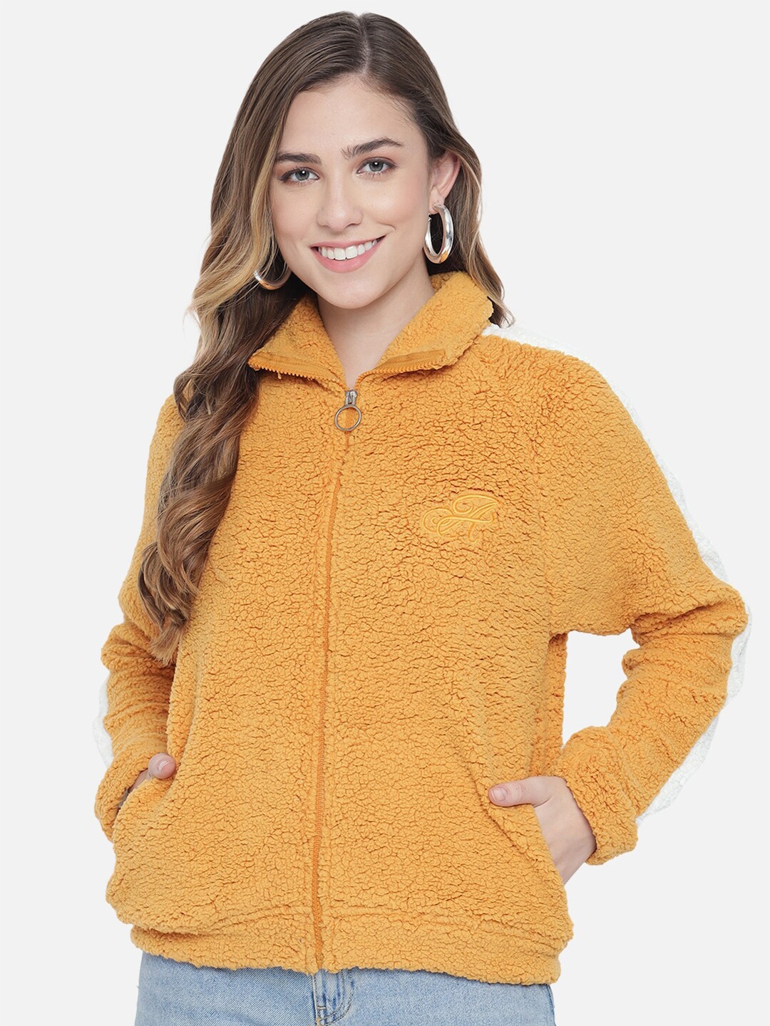 

ANTI CULTURE Women Mustard Yellow Sweatshirt