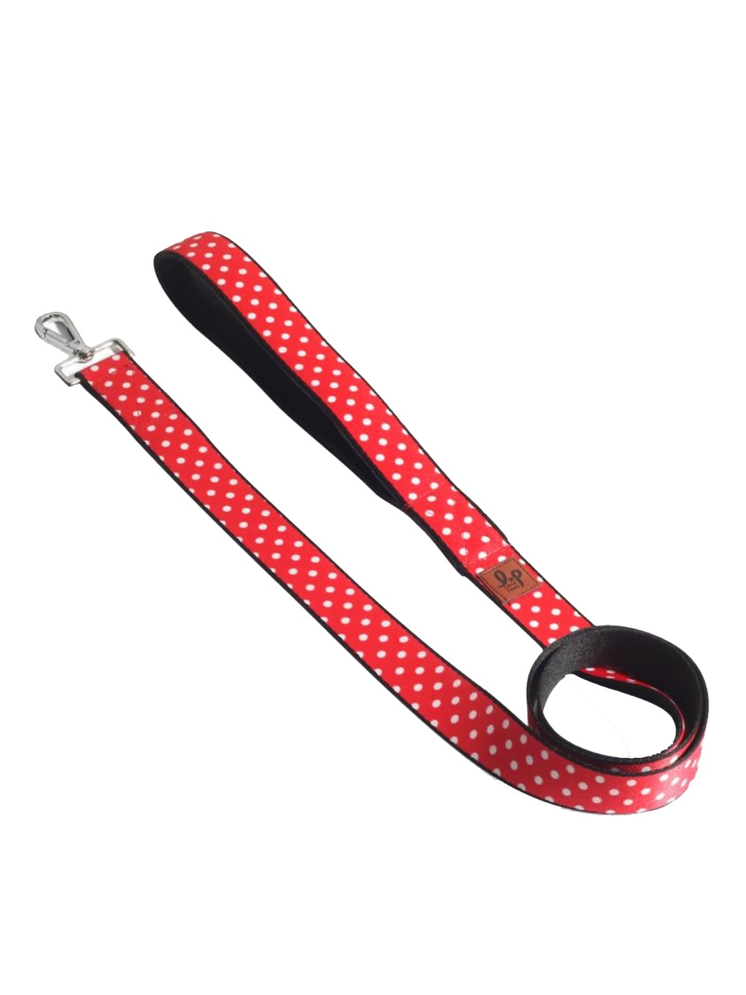 

LANA PAWS White & Red Self Design Adjustable Dog Leash