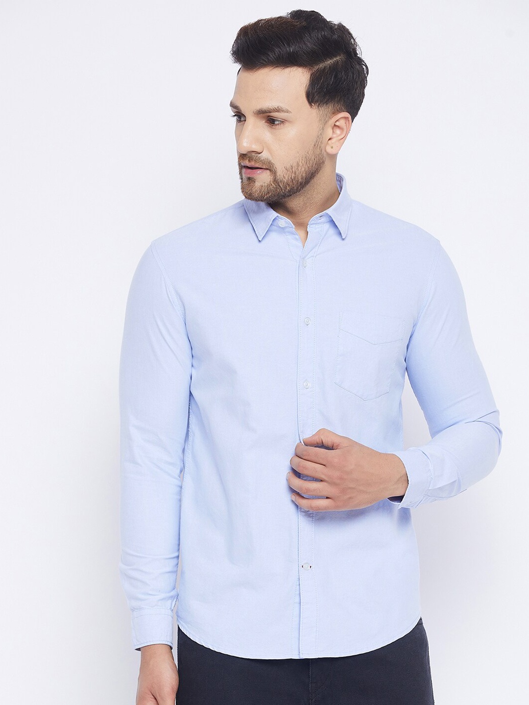 

Octave Men Blue Opaque Casual Shirt