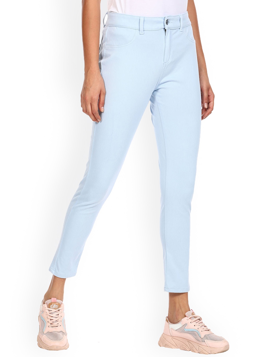 

Sugr Women Blue Mid Rise Solid Jeggings