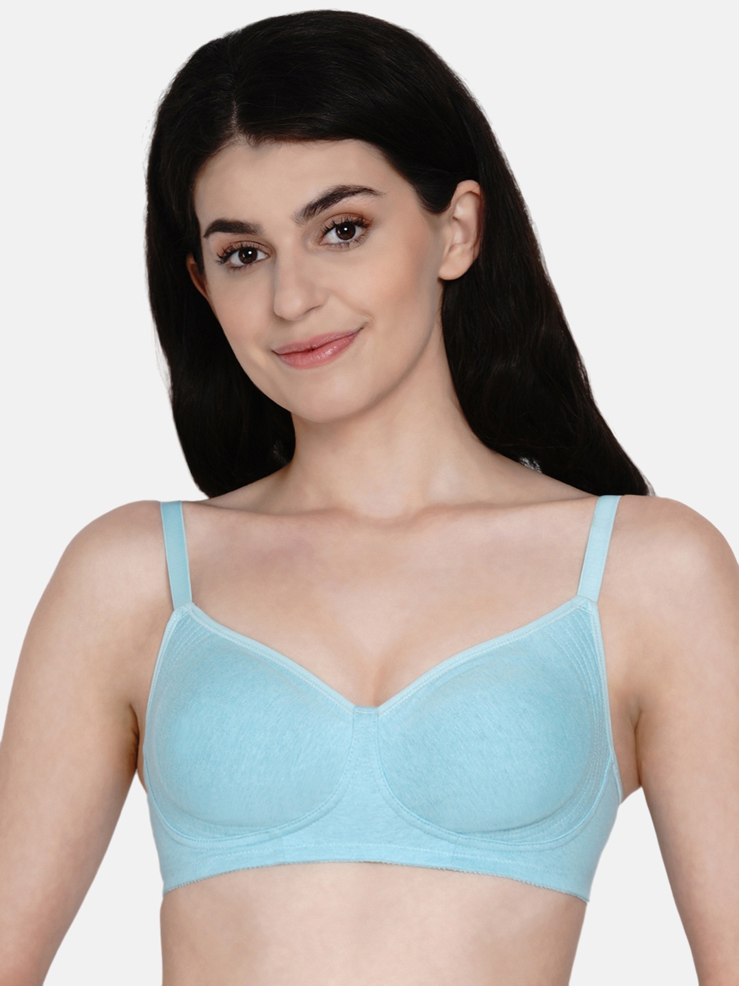

Enamor Blue Non-Wired Non Padded High Coverage Everyday Bra A042, Grey
