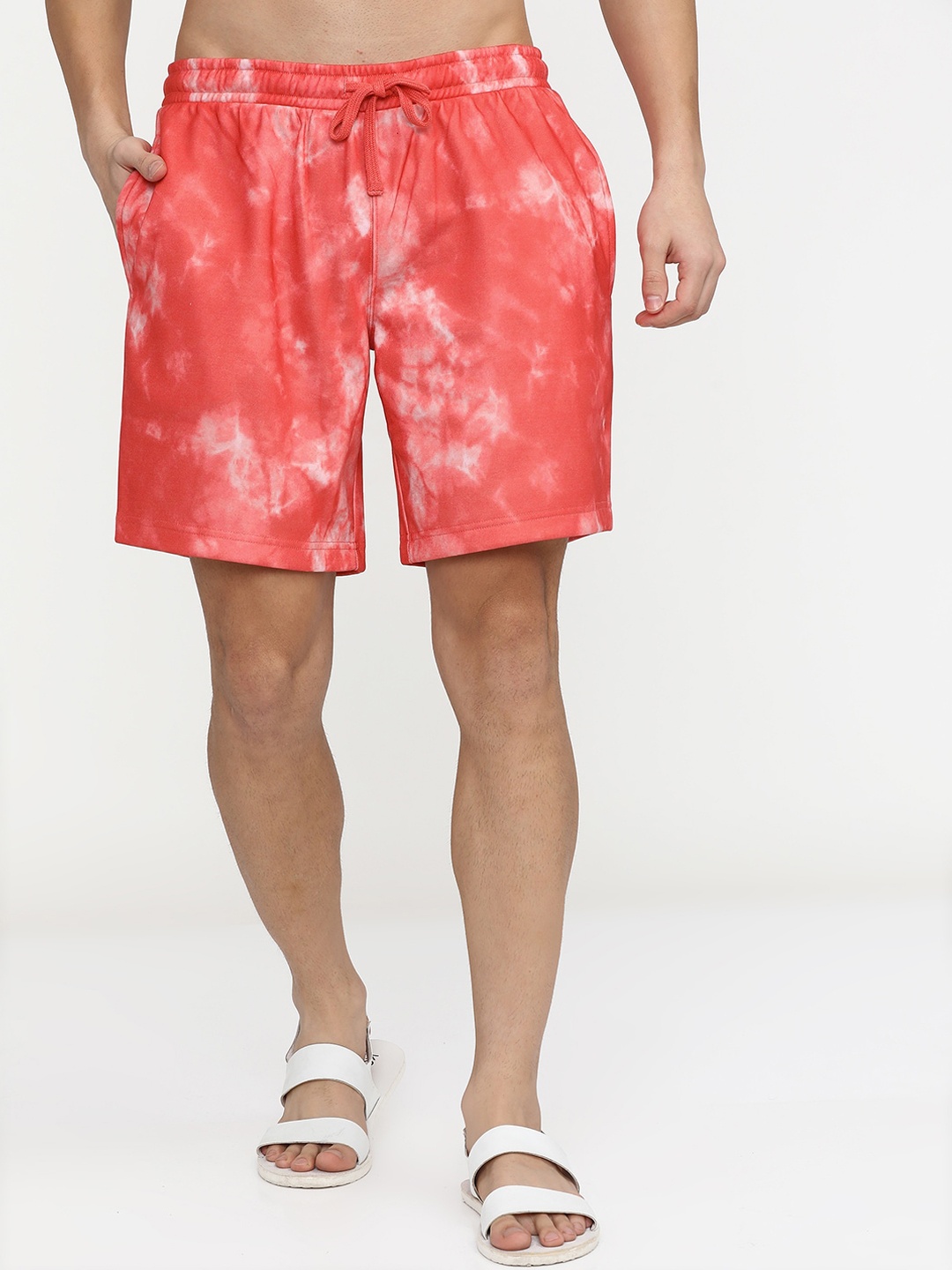 

HIGHLANDER Men Coral Pink Dyed Regular Shorts