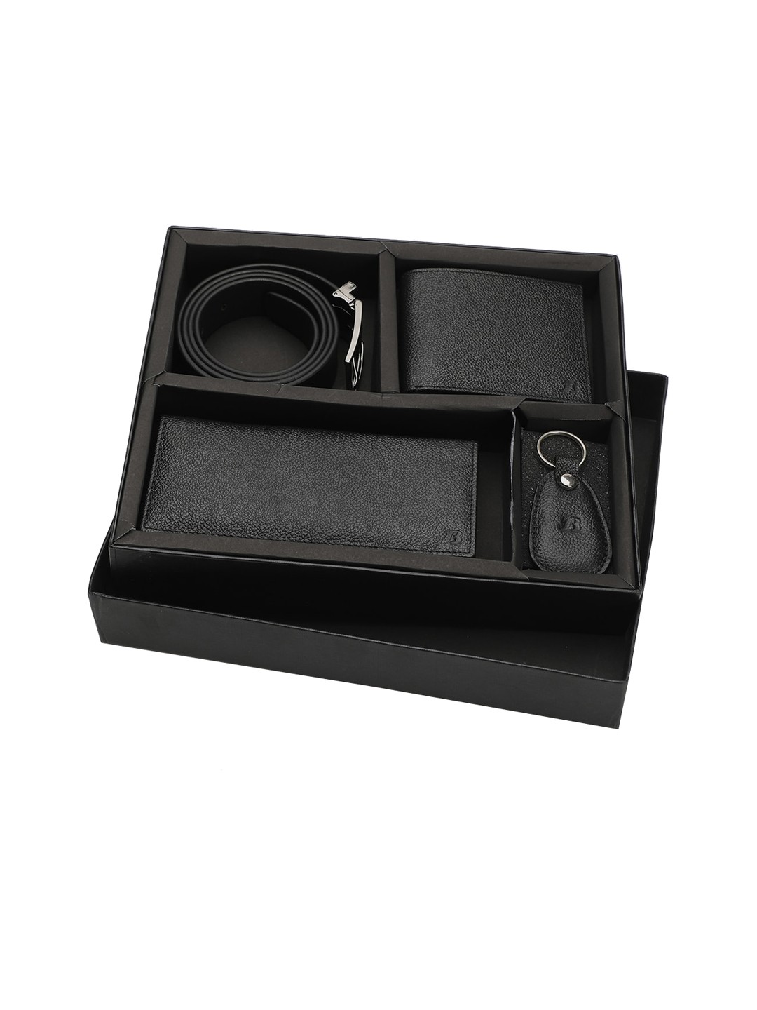 

Bata Men Black Solid Textured Accessory Gift Set