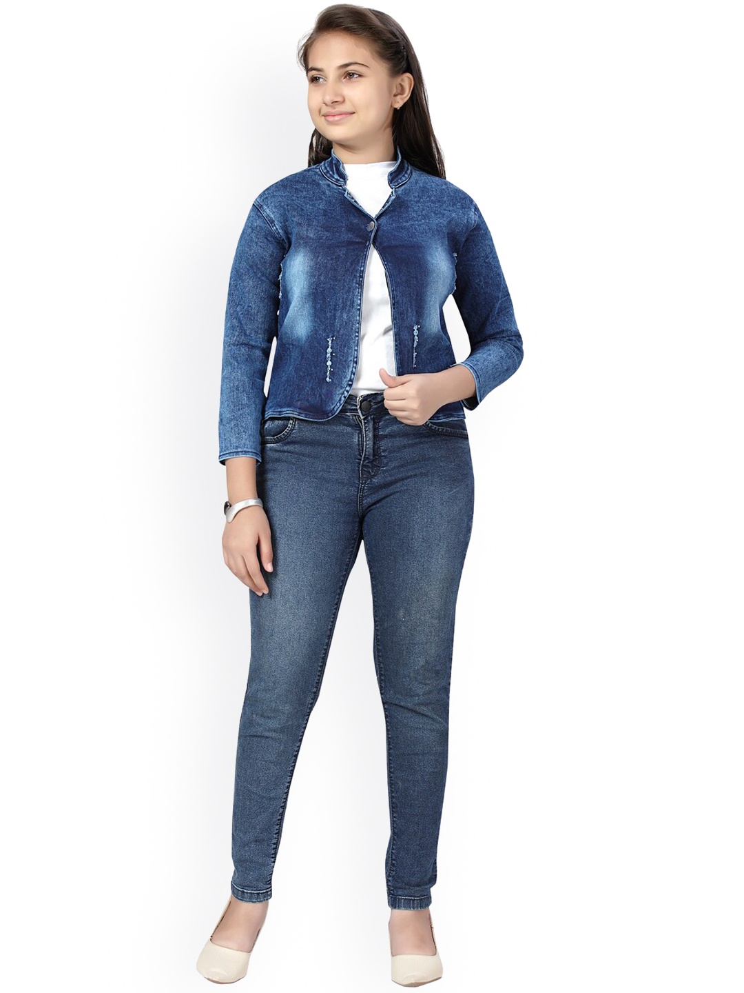 

Aarika Girls Blue Denim Jackets