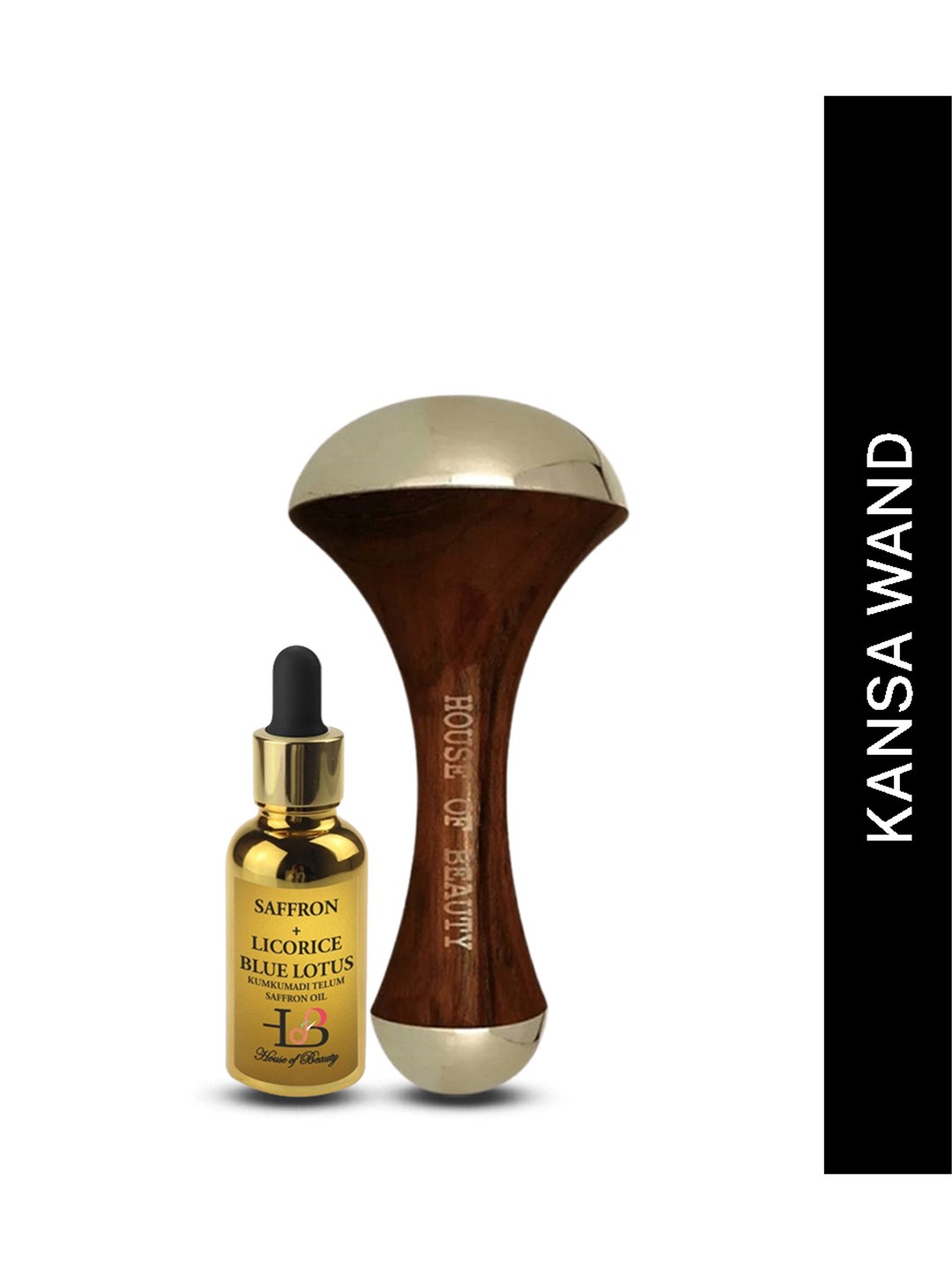 

House of Beauty Kansa Cleansing Wand, Maroon