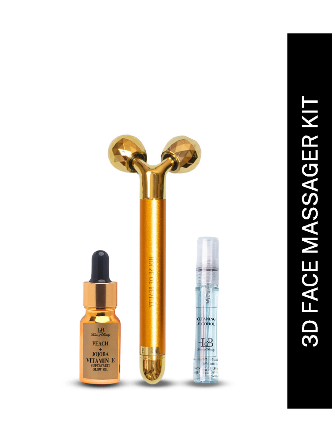 

House of Beauty Gold 3-D Face Massager Kit