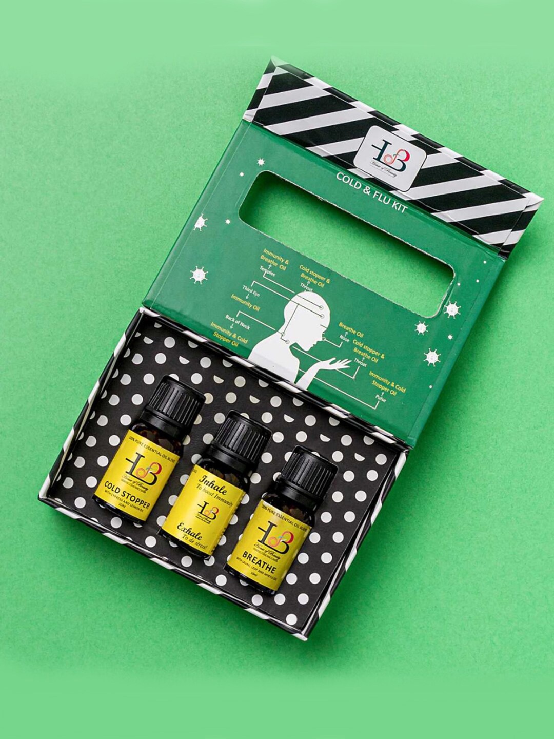 

House of Beauty Green Aroma Oil Cold n Flu Kit