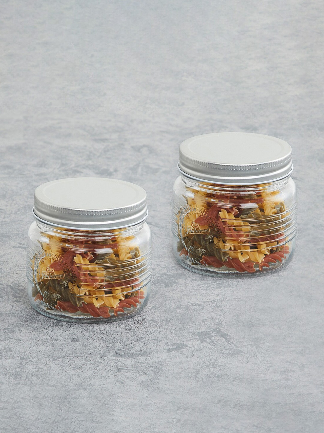 

Home Centre Transparent Eternia Glass Mason Jar with Lid - 350 ml