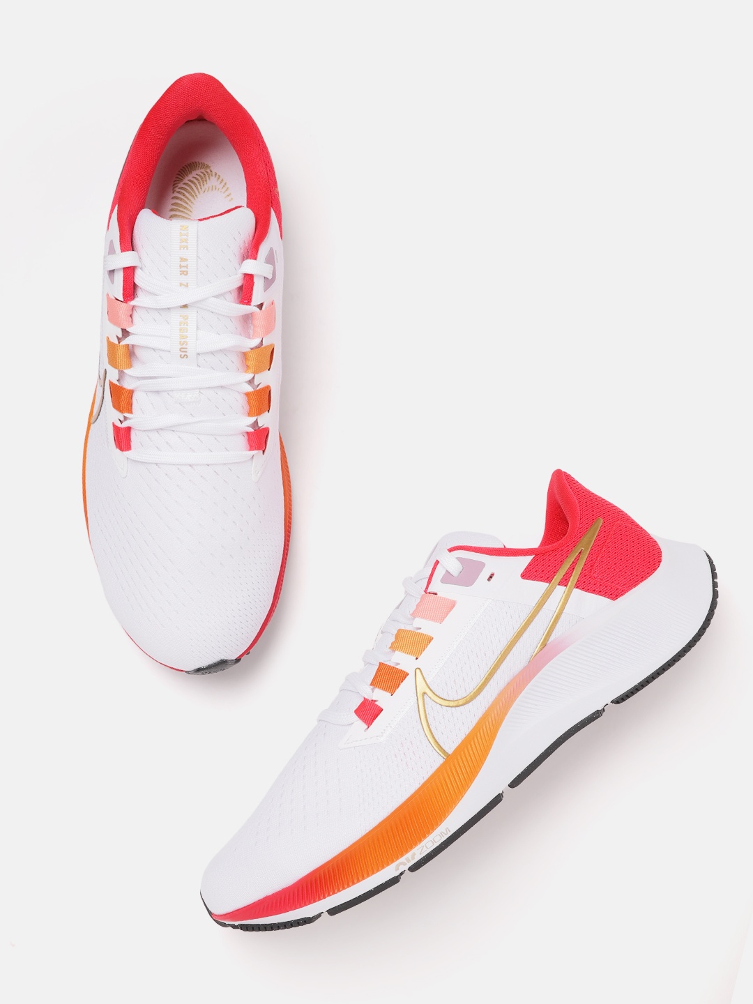 

Nike Women Woven Design Air Zoom Pegasus 38 Running Shoes, White