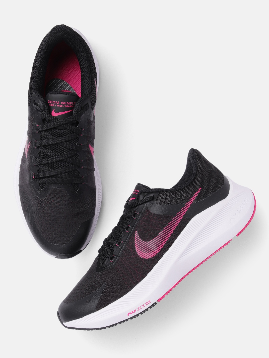 

Nike Women Black Zoom Winflo 8 Running Shoes