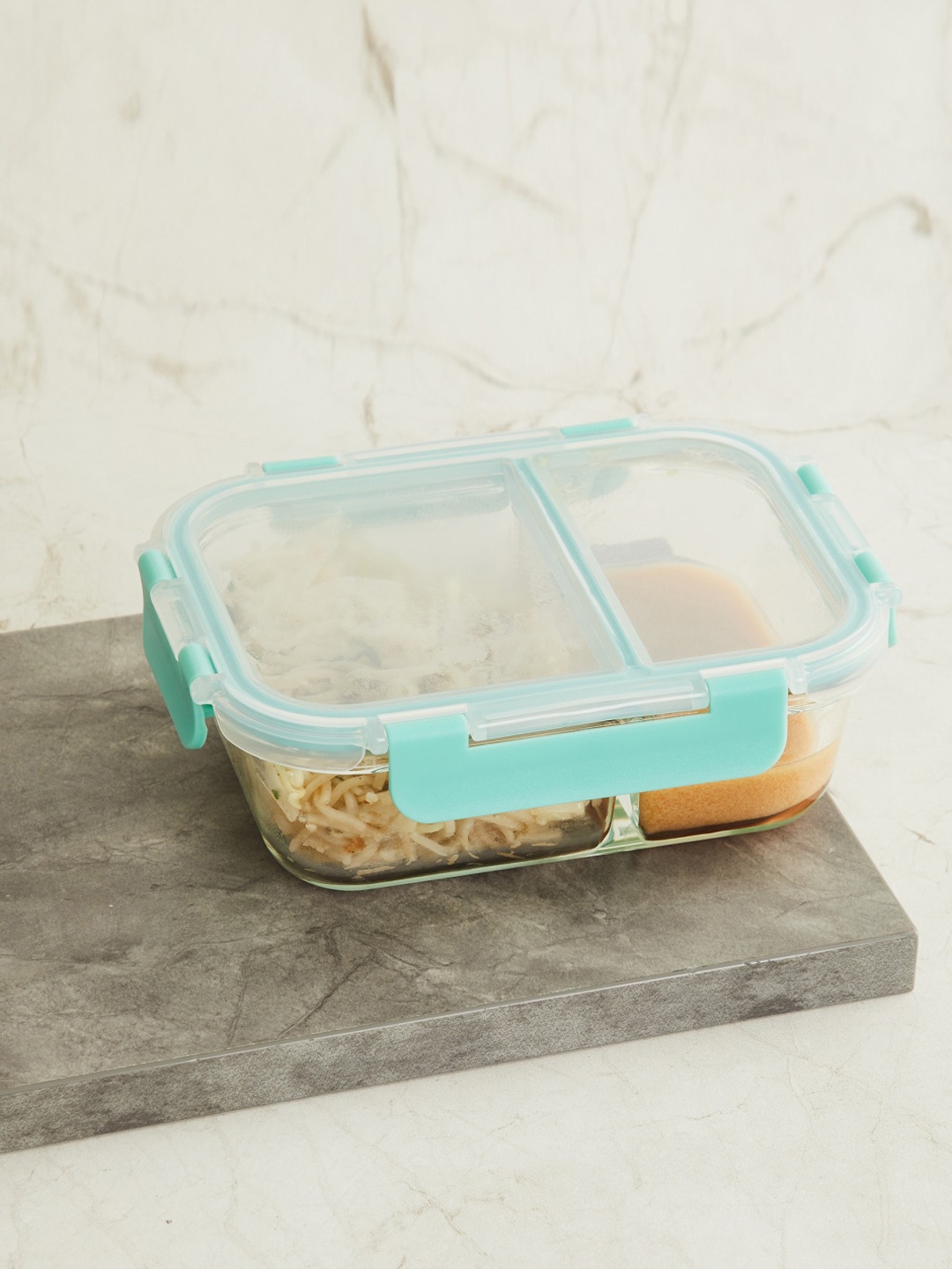 

Home Centre Transparent Solid Glass Food Storage Container with Removable Lid