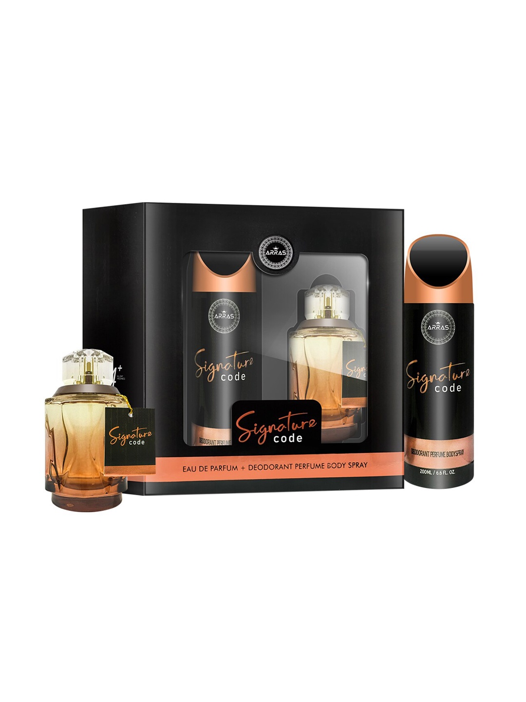 

Arras Signature Code Eau De Parfum & Deodorant Gift Set 300ml, Black