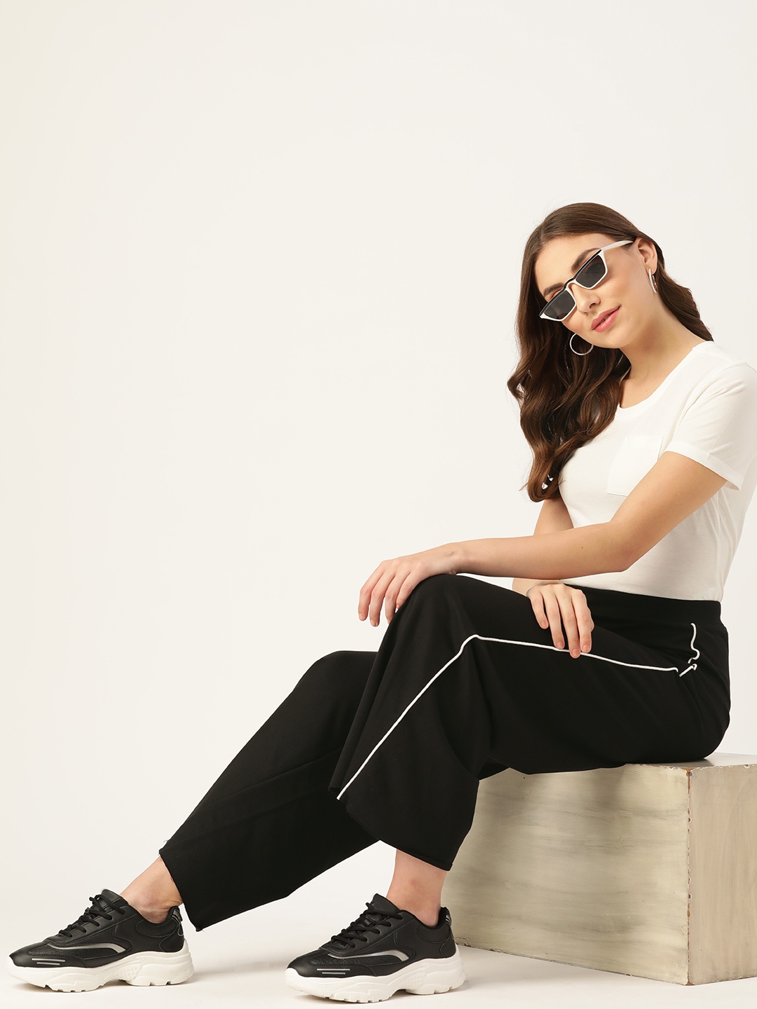 

DressBerry Women Black Regular Track Pants