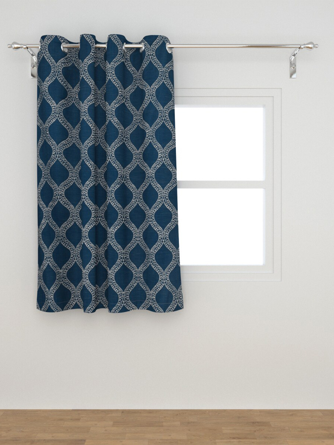 

Home Centre Blue Printed Window Curtain