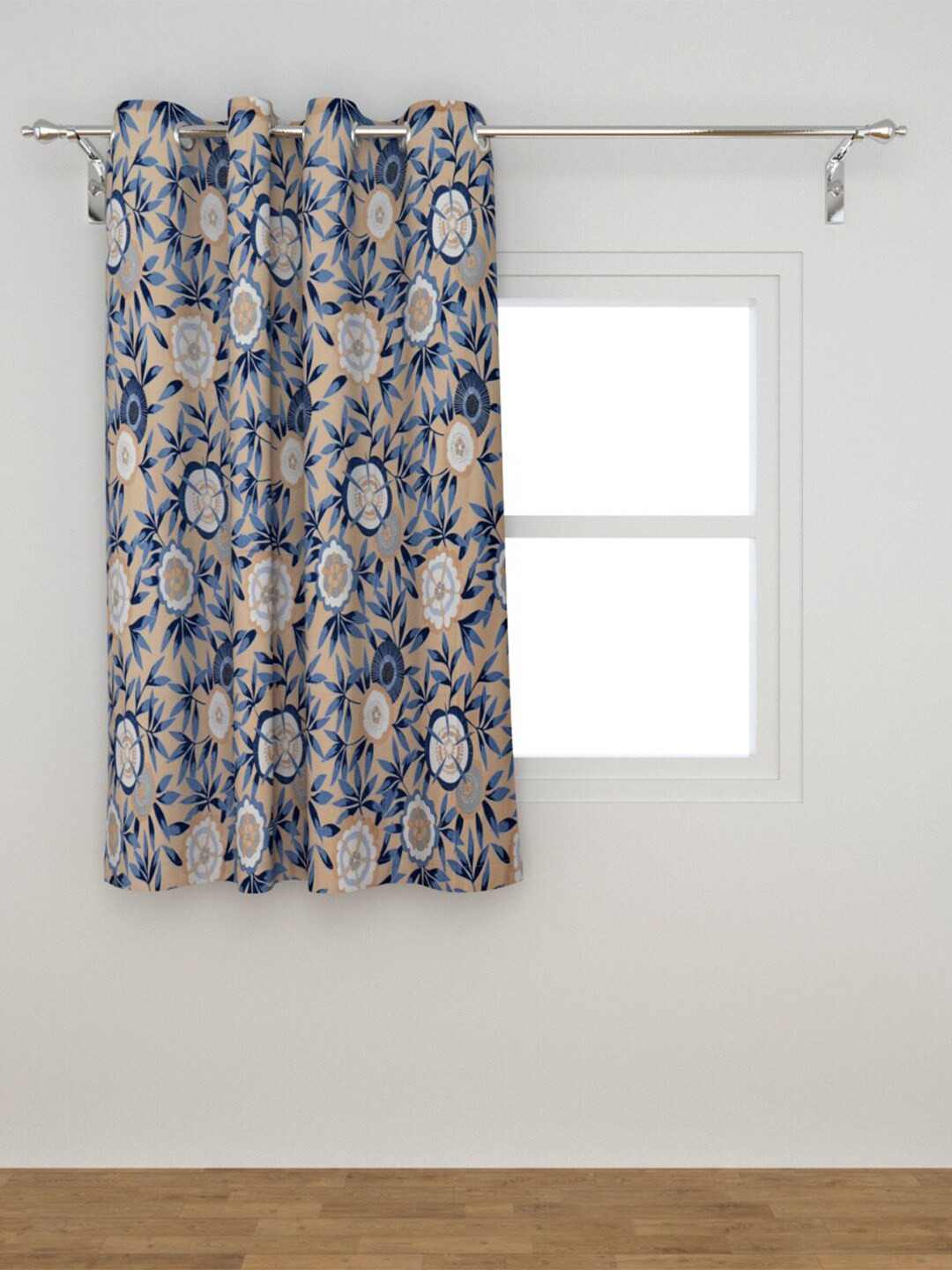 

Home Centre Blue Floral Printed Window Curtain