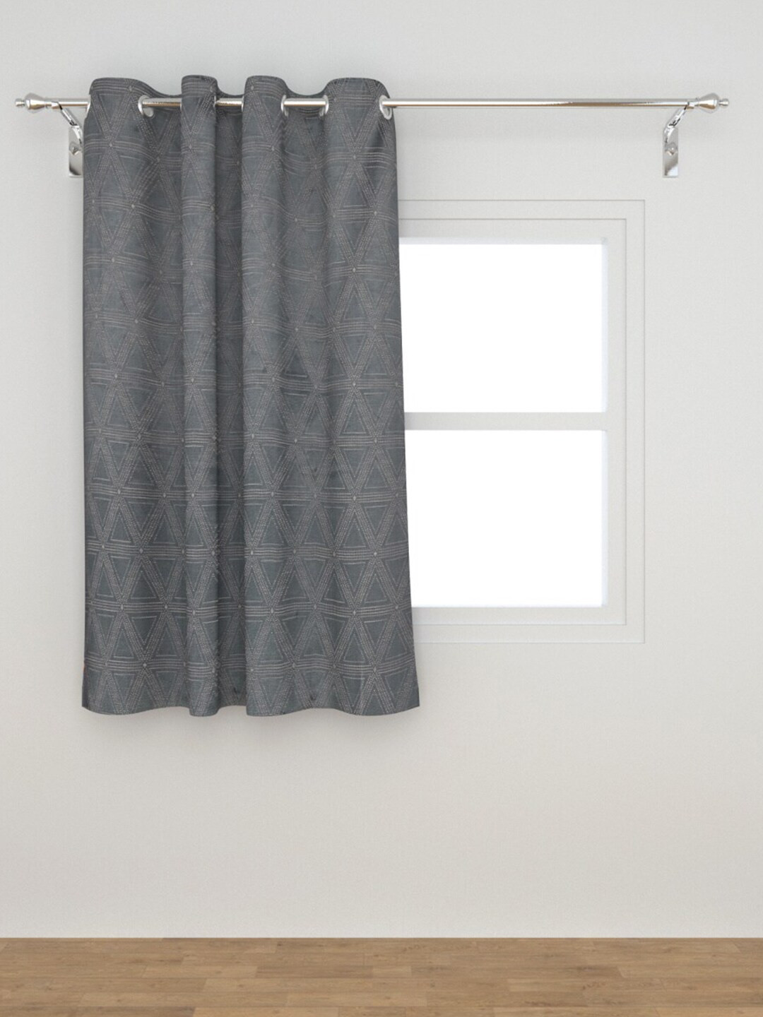 

Home Centre Grey Geometric Jacquard Window Curtain