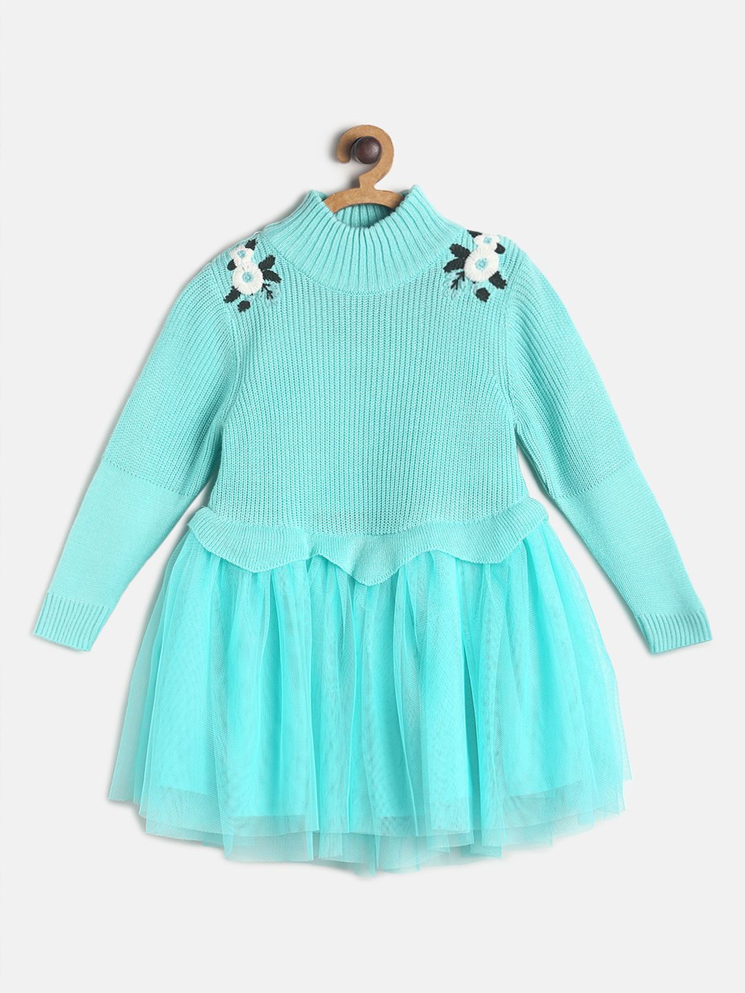 

MINI KLUB Girls Blue Fit & Flare Dress