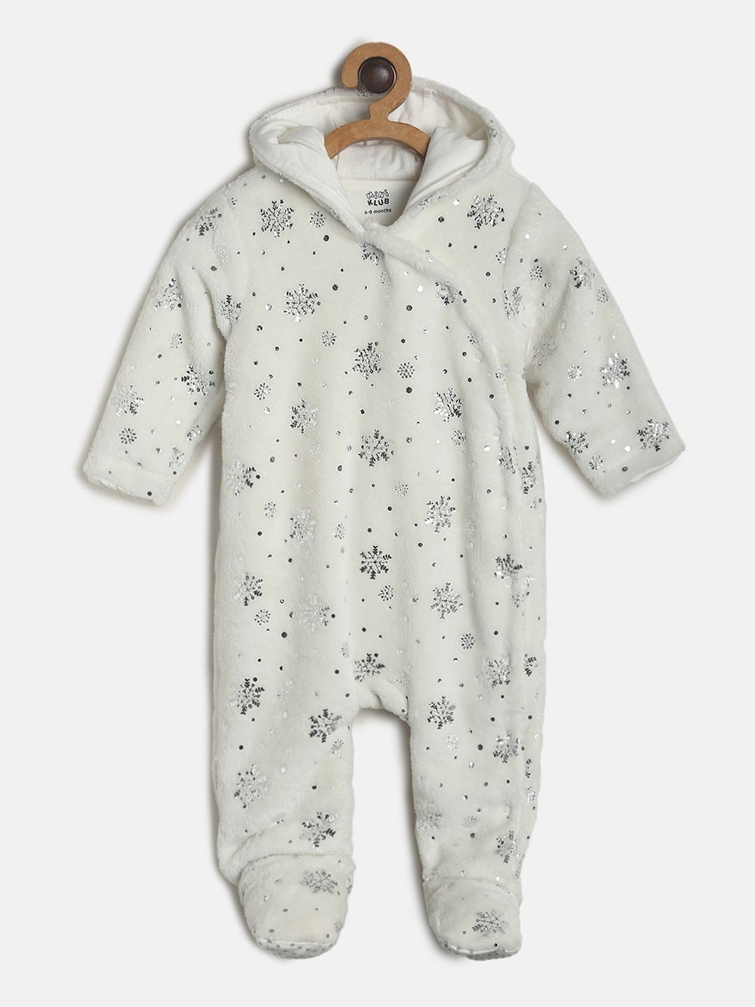 

MINI KLUB Girls Off- White Printed Sleep Suit