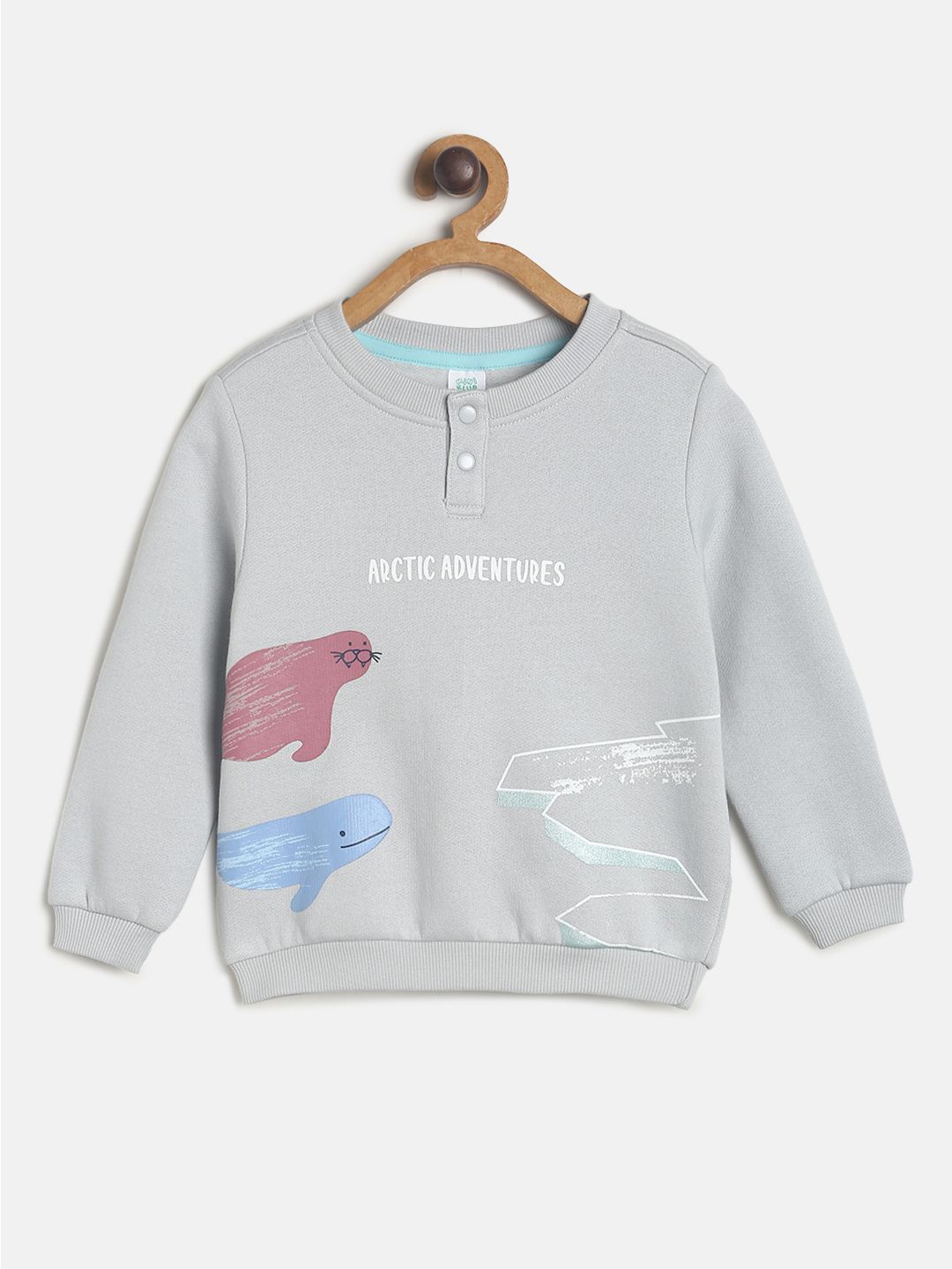 

MINI KLUB Boys Grey Printed Sweatshirt