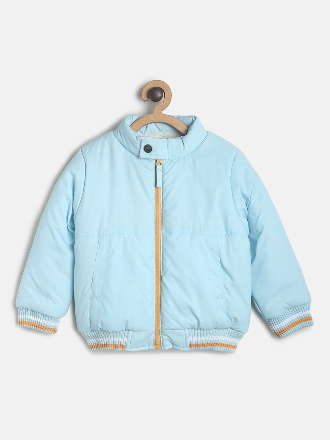 

MINI KLUB Boys Blue Striped Lightweight Bomber Jacket