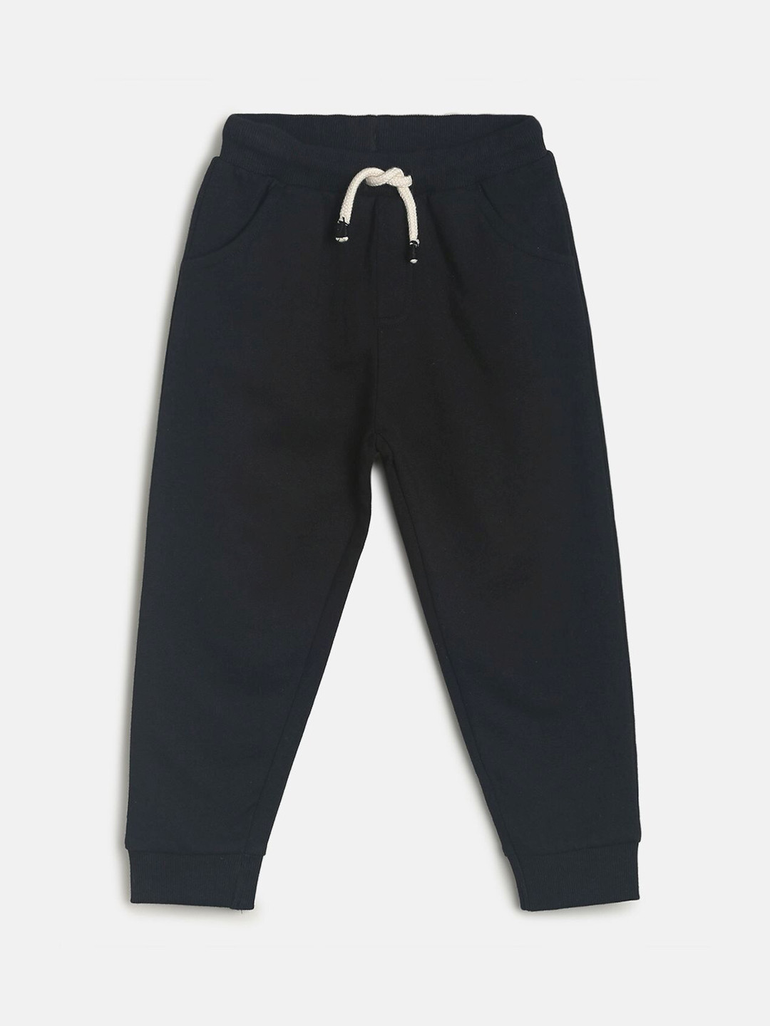 

MINI KLUB Infant Boys Black Solid Pure Cotton Joggers