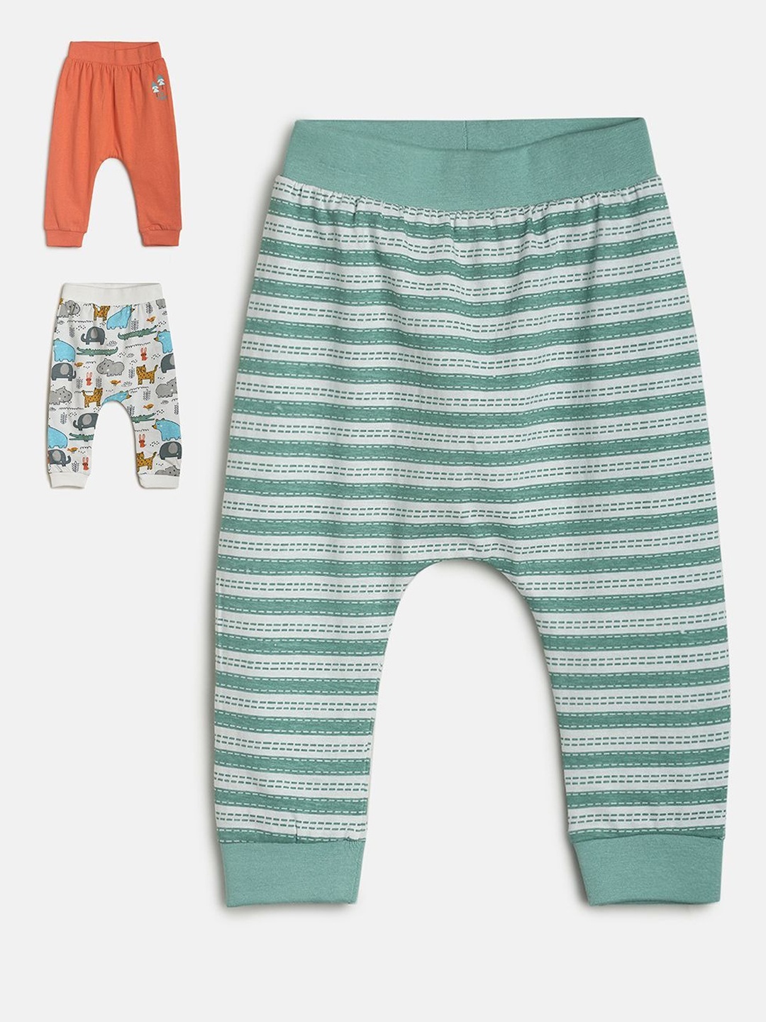 

MINI KLUB Boys Pack of 3 Printed Joggers, White