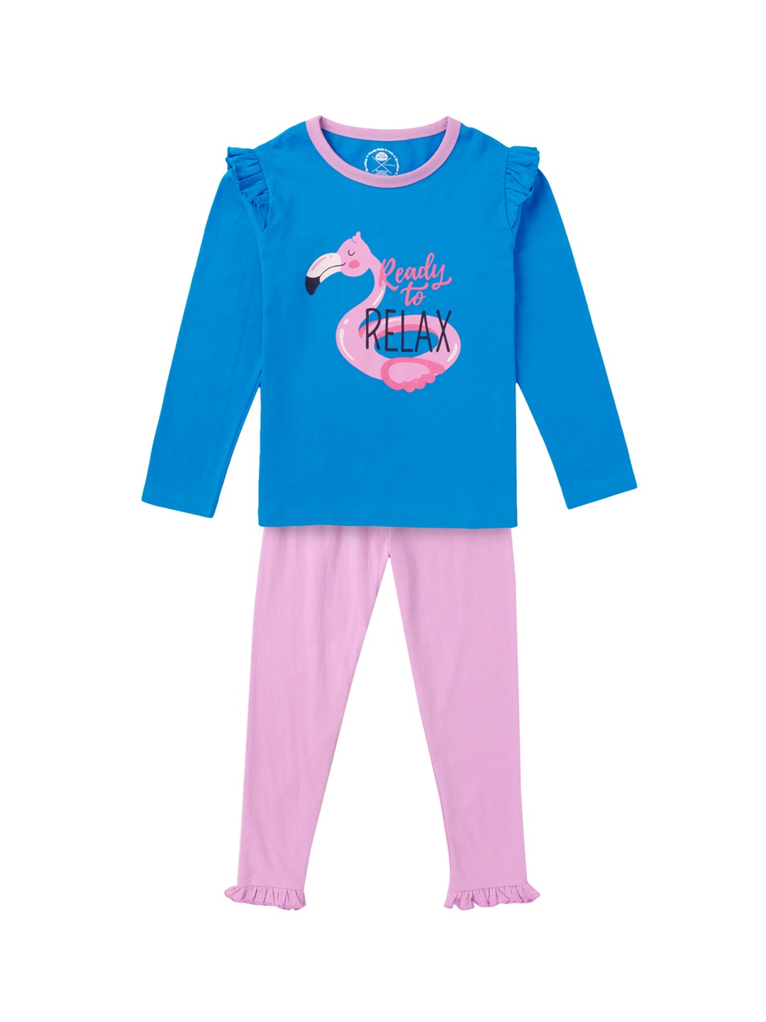 

Cub McPaws Girls Blue & Pink Printed Night suit