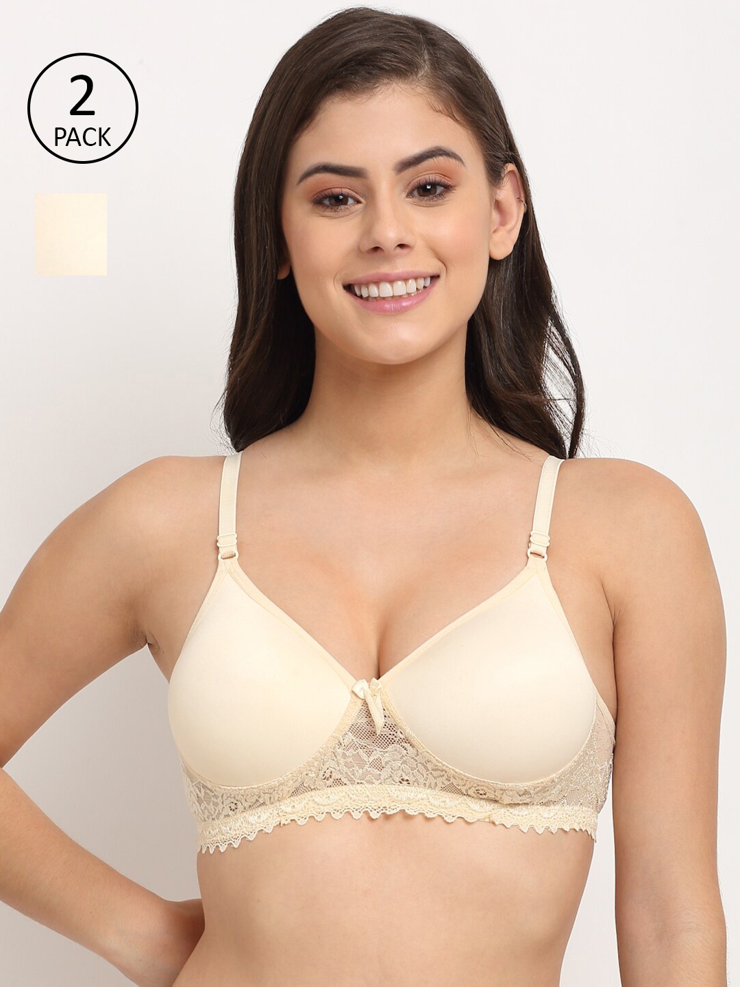 

Friskers Pack Of 2 Beige Lightly Padded Push-Up Bra 2O-315-09-315-09-30