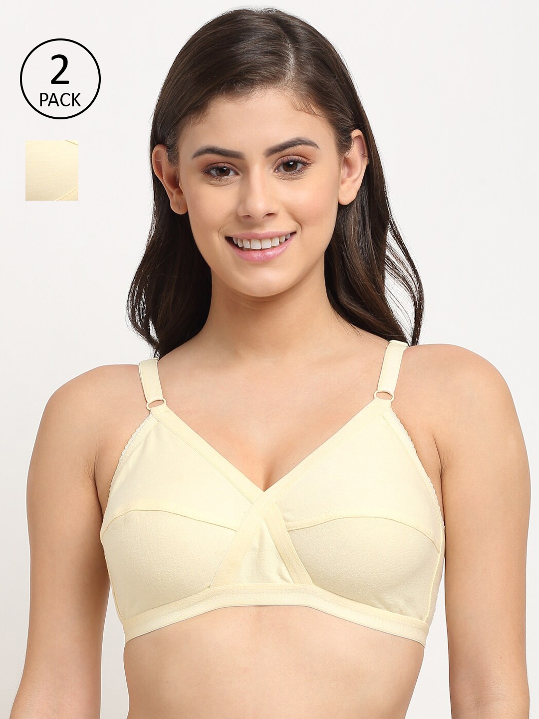 

Friskers Pack Of 2 Beige Balconette Bra