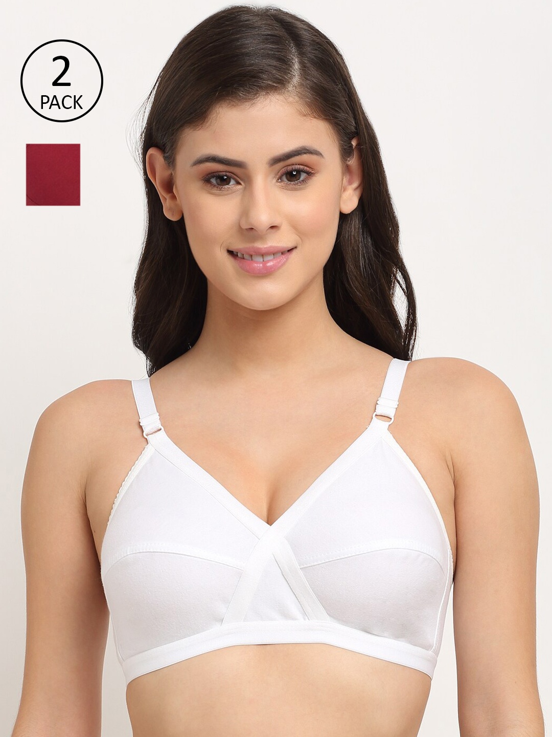 

Friskers Pack Of 2 Balconette Bras, White
