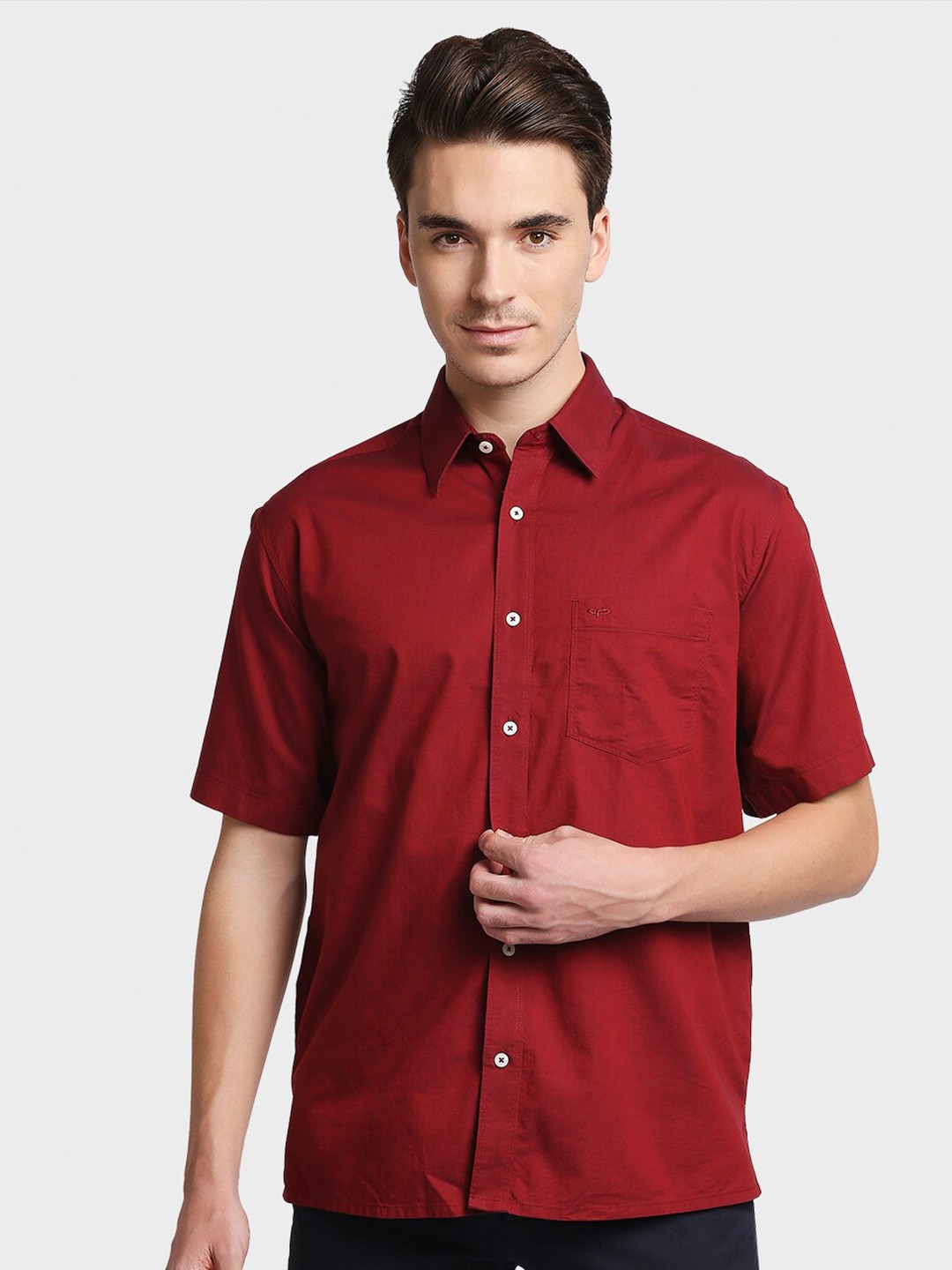 

ColorPlus Men Red Opaque Casual Shirt
