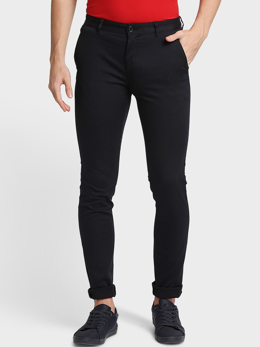 

ColorPlus Men Black Cigerette Trousers