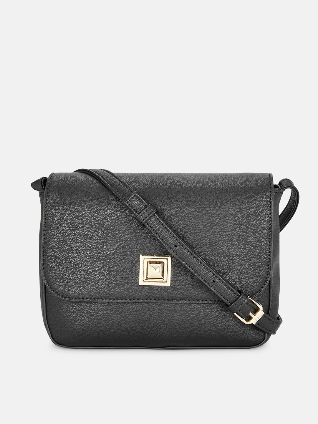 

Forever Glam by Pantaloons Woman Black PU Structured Sling Bag