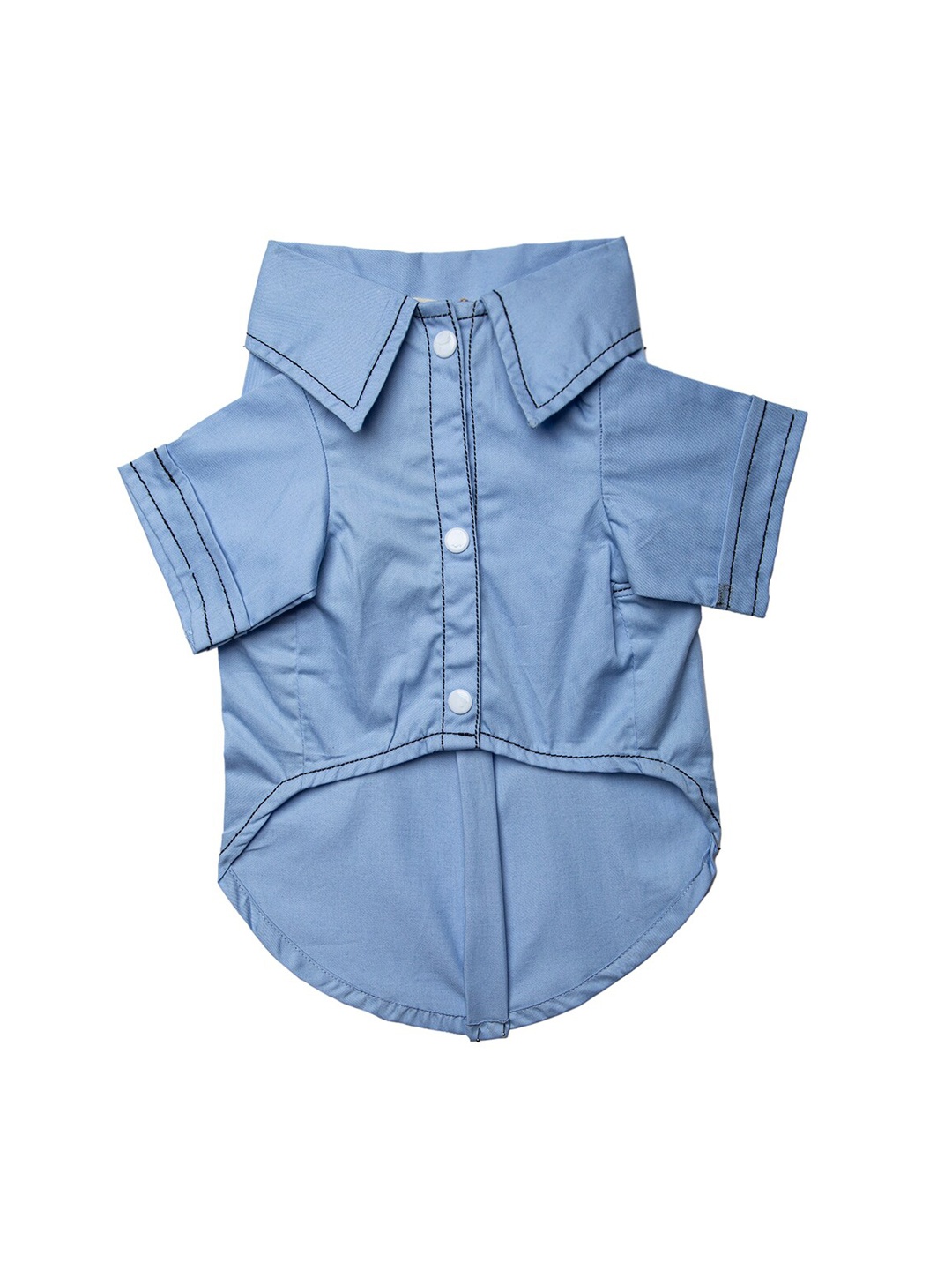 

Lulala Blue Solid Cotton Dog Shirt