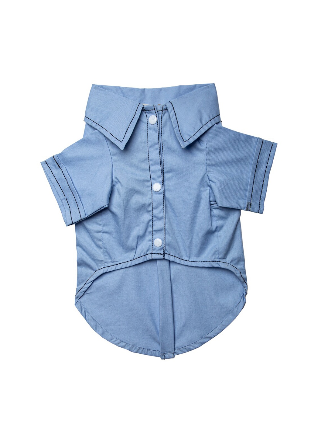 

Lulala Blue Solid Cotton Dog Shirt