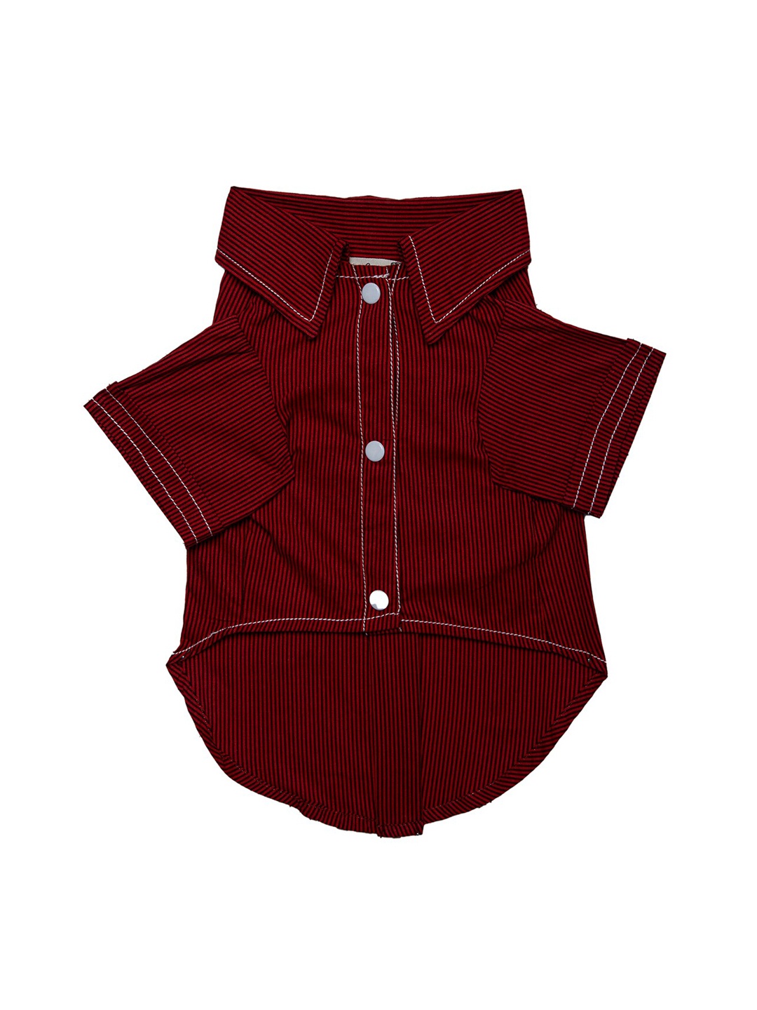 

Lulala Maroon Striped Dog Shirt