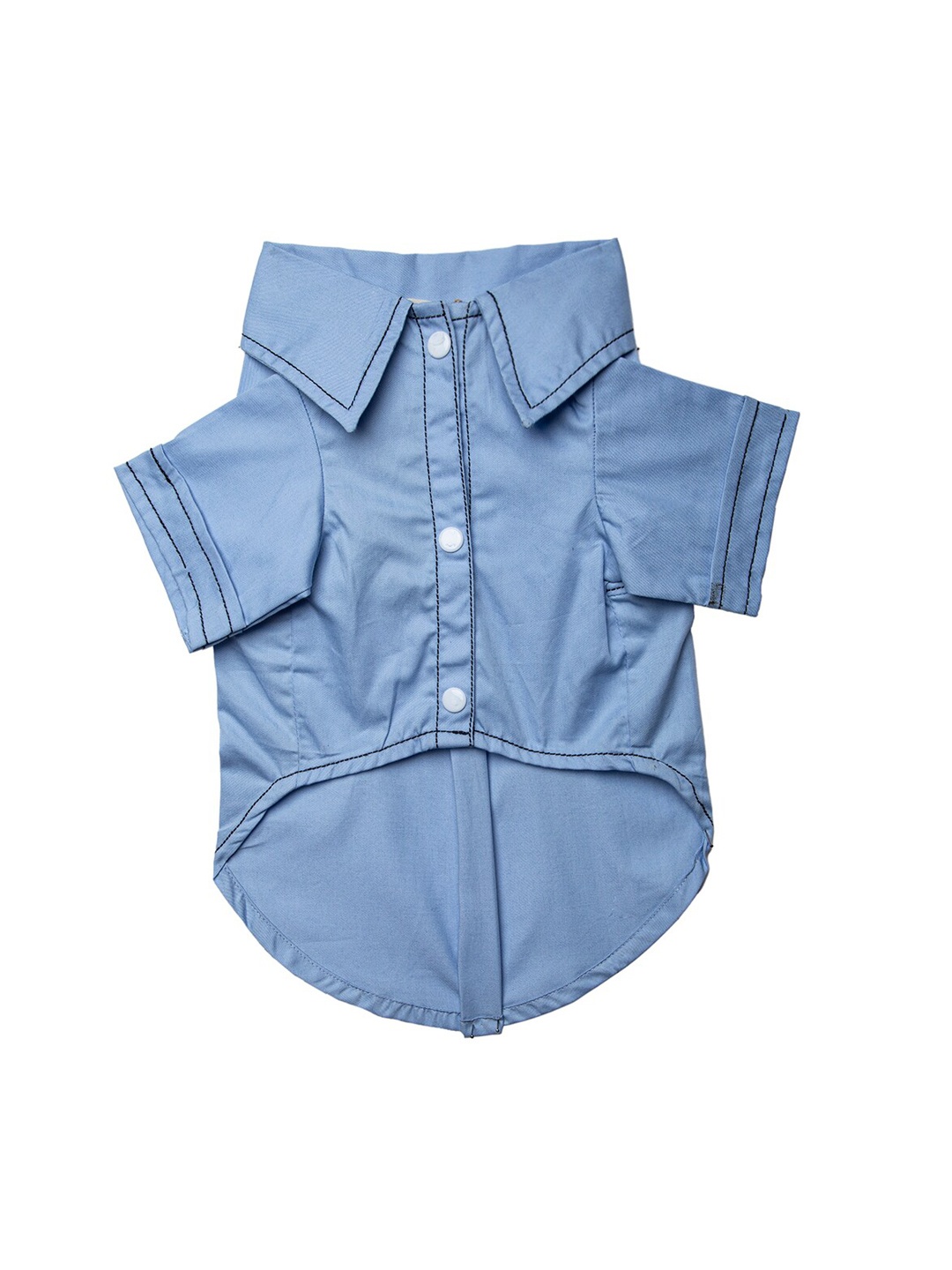

Lulala Navy Blue Solid Cotton Dog Shirt