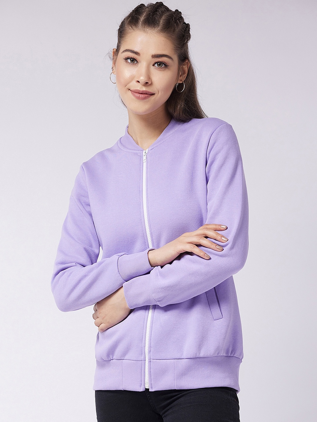 

Miss Chase Women Purple Fleece Tailored Jacket